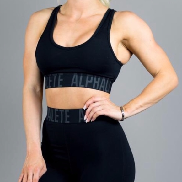 Alphalete Other - Alphalete l Racerback Criss Cross Sports Bra Black